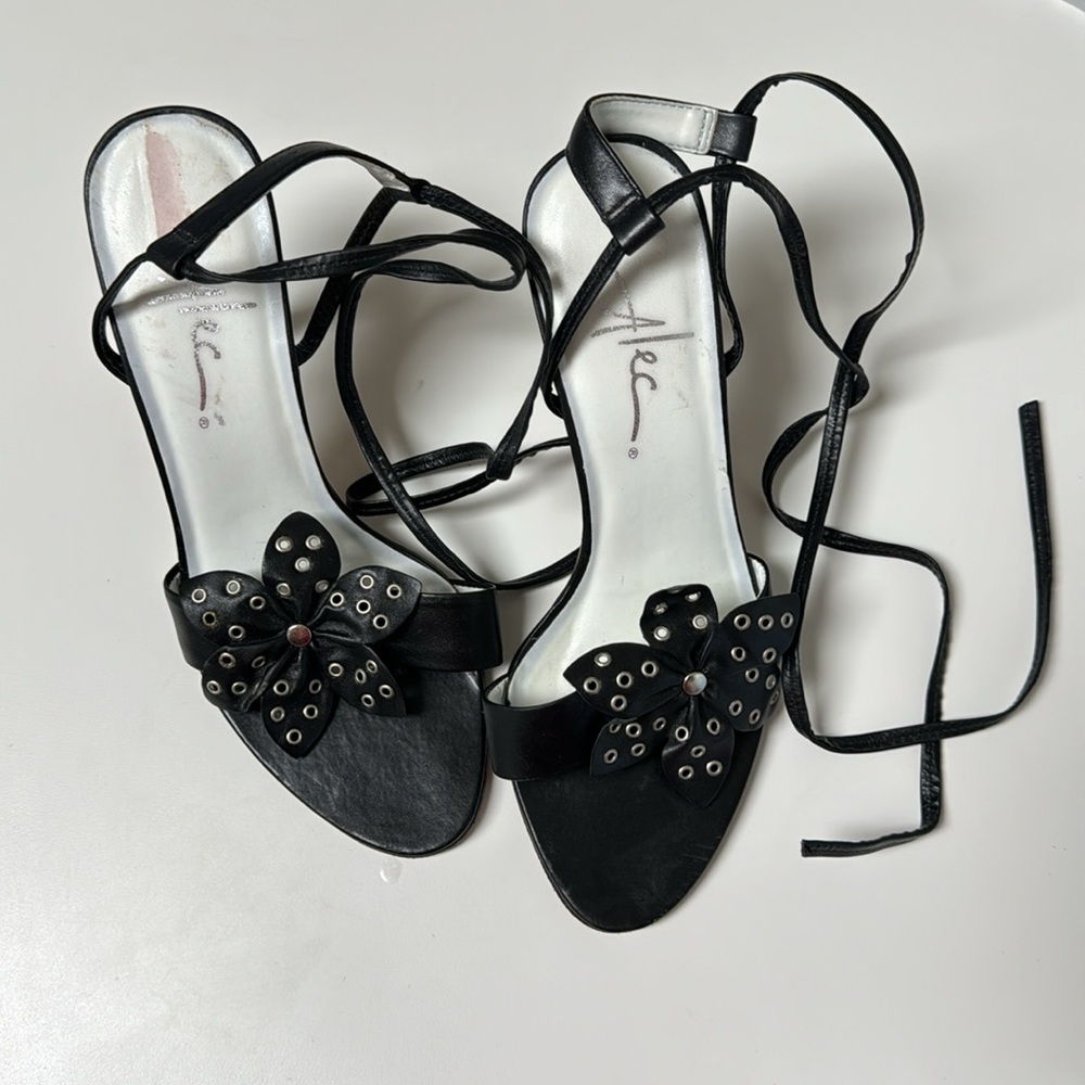 Alec Romance Y2K Leather Strap Heels